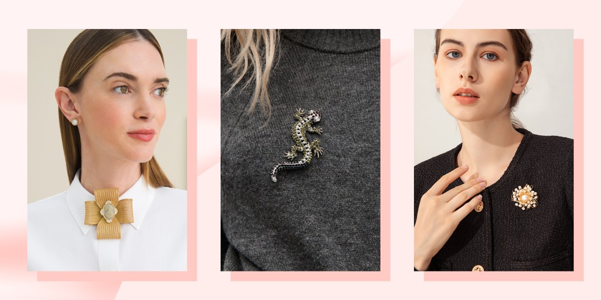 How to wear a brooch with lady silhouette: Fashion tips for a classy and chic look!