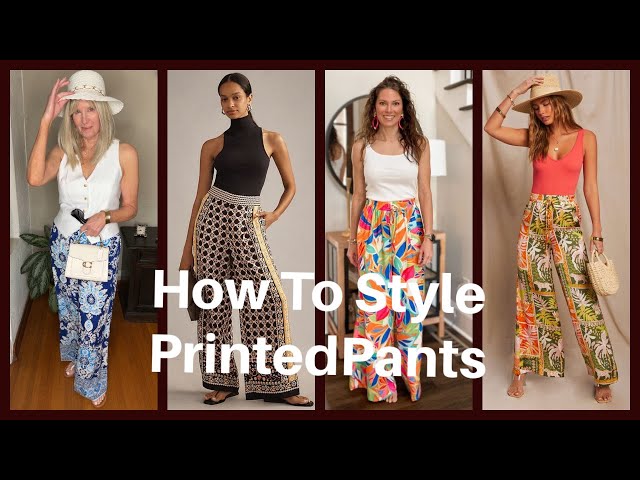 Printed trousers for ladies: Discover the latest trends and how to style them.